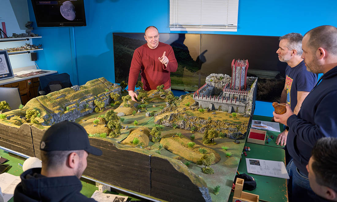 Robert Wardaugh narrating a combat encounter to his players