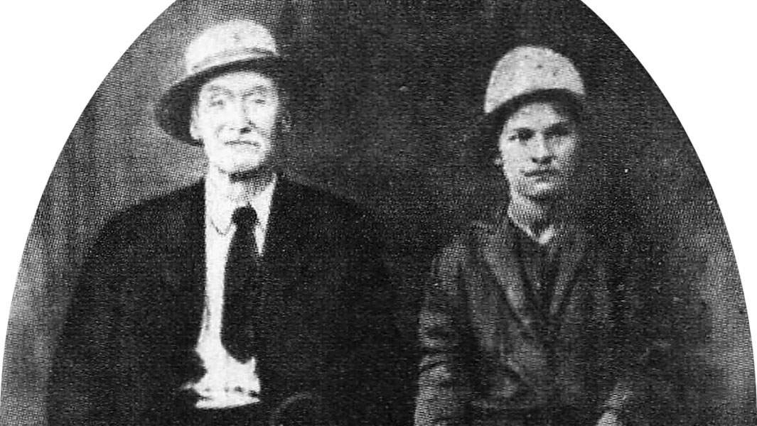 A photograph of John and Gertrude Janeway sitting side by side