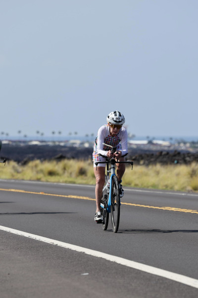 Natalie biking down the coast
