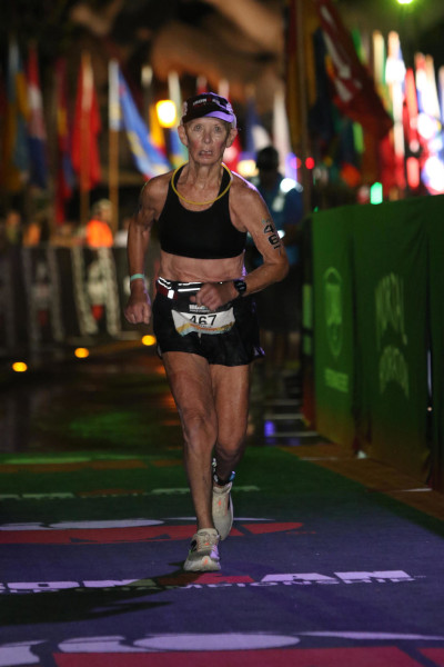 Natalie staring down the finish line