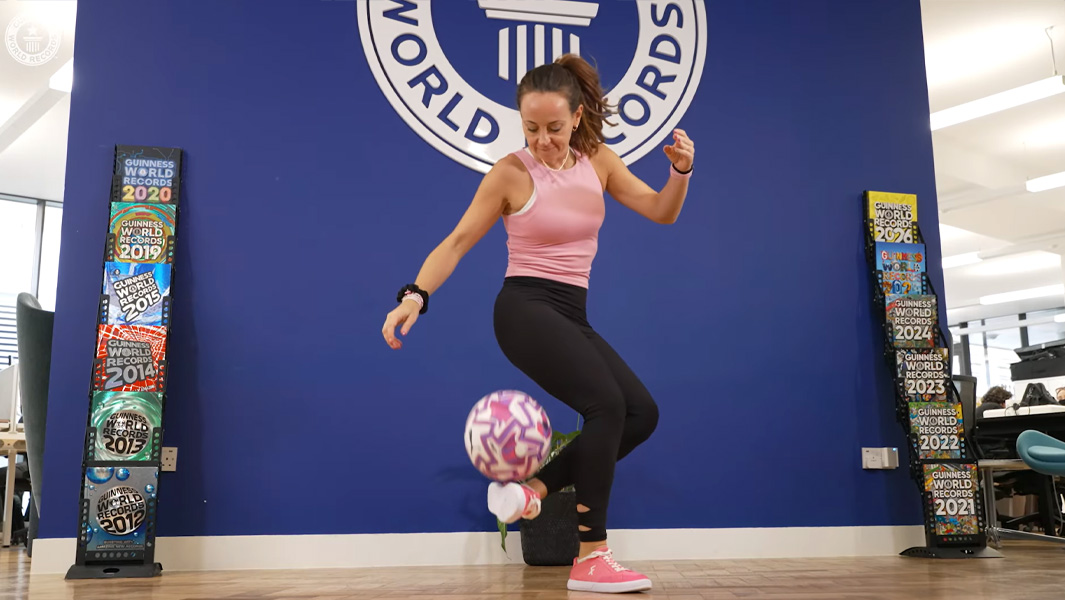 Split image Laura attempting two records