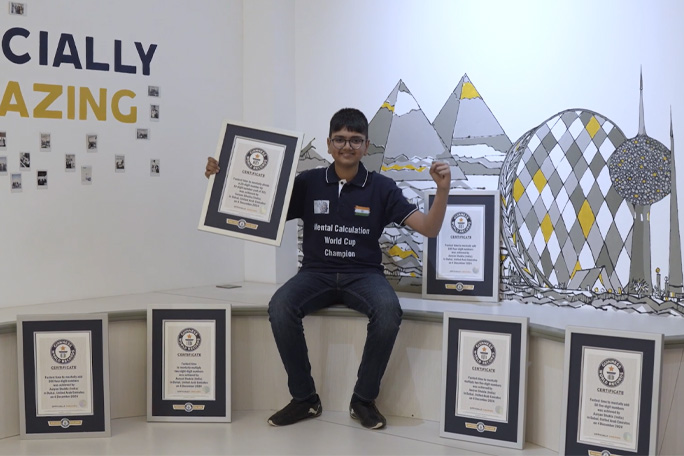 Aaryan with six record certificates