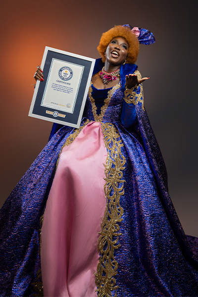 Ololade with her certificate