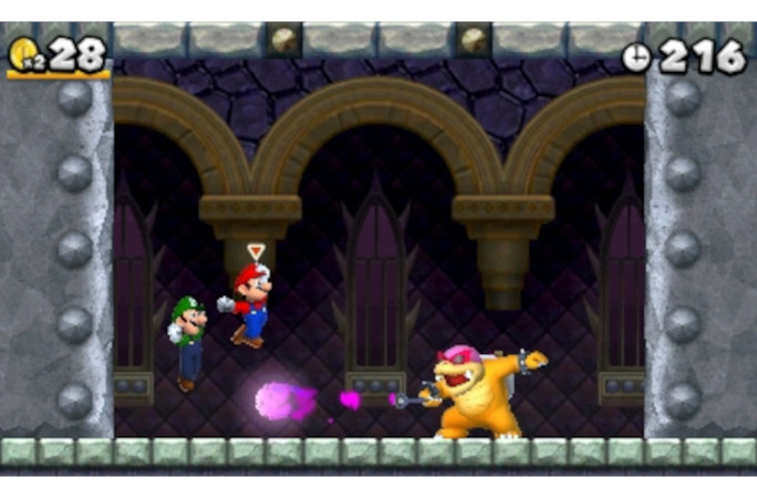 Mario and Luigi trying to beat Bowser