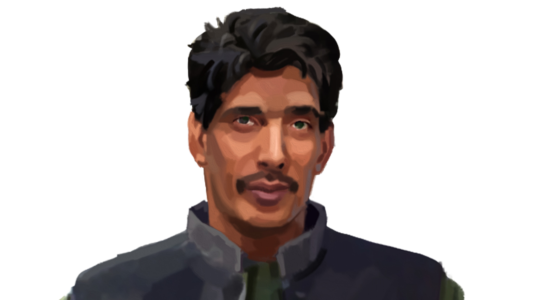 Illustration of Mohammad Alam Channa