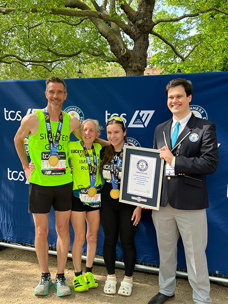 Fastest marathon by a marathon and daugther