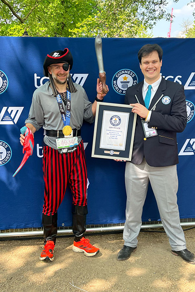 Fastest marathon dressed as a pirate