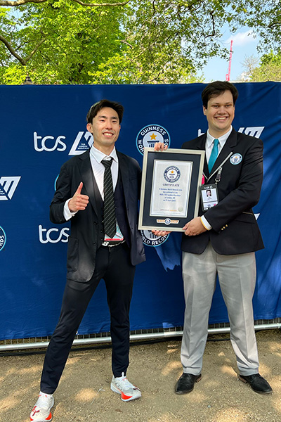 Fastest marathon wearing a suit