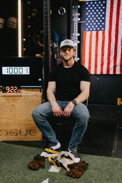 Truett smiling after his attempt