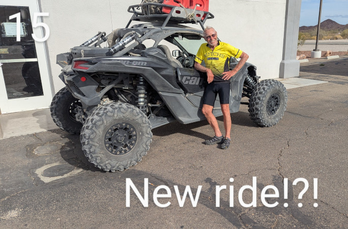 Bob posing with an ATV