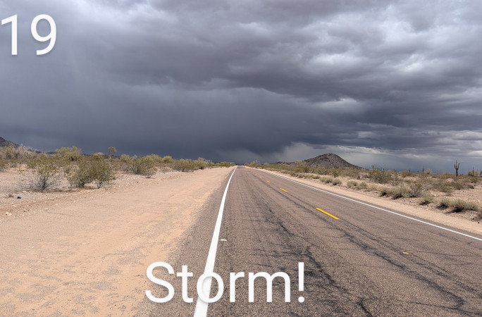 Stormclouds over the desert