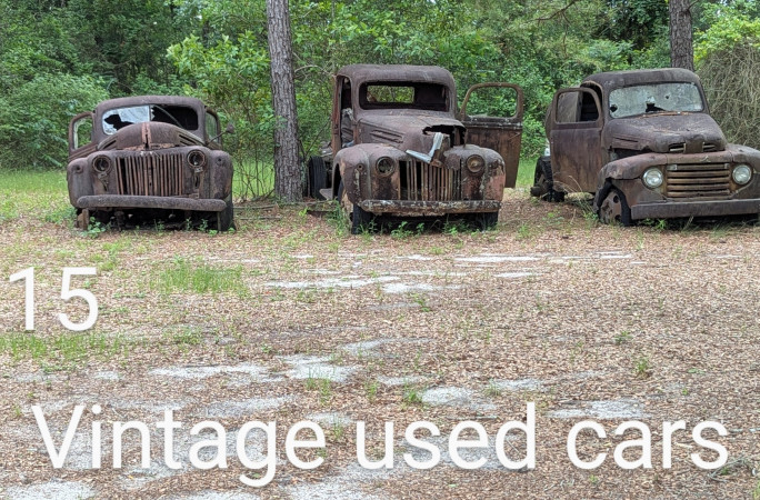 Vintage cars Bob saw on his ride