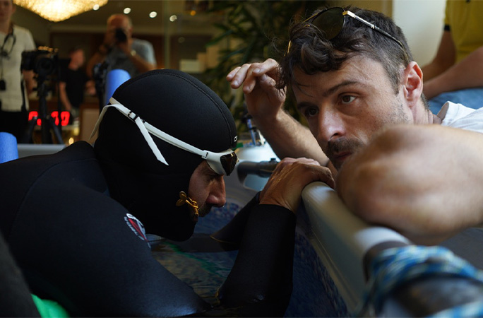 Vitomir at the edge of the pool