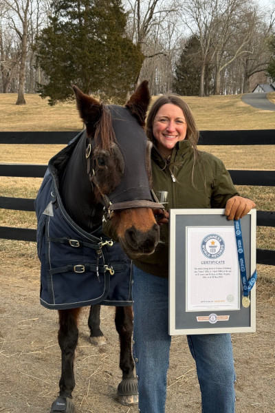 Paige and Fancy with their GWR certificate