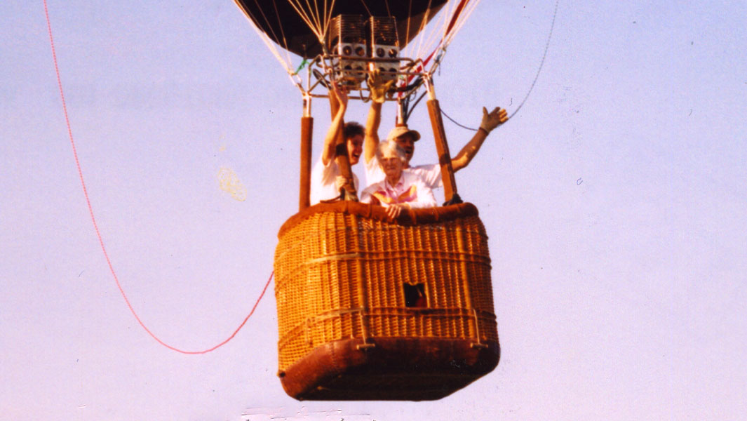 Emma Carrol on her hot ait balloon flight
