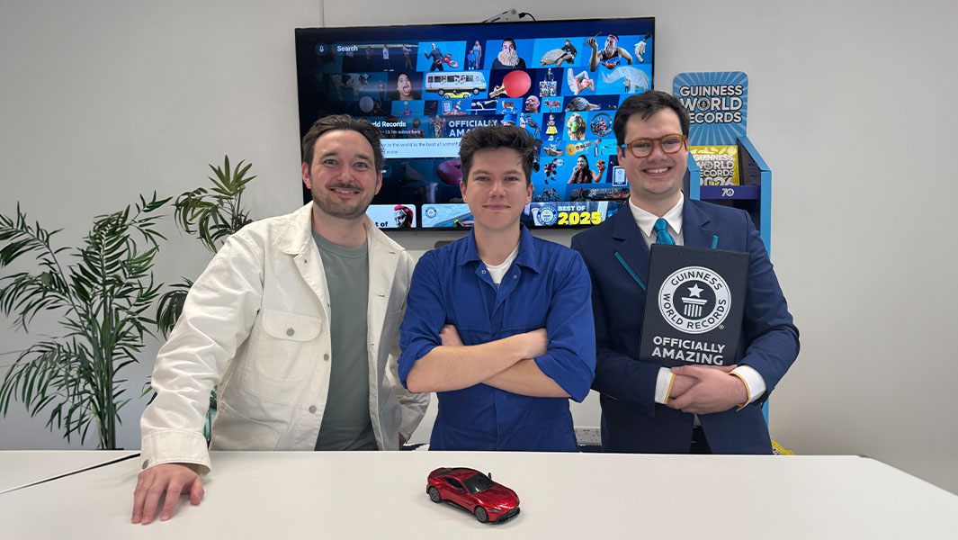 James with GWR’s Will Munford and Will Sinden and on his RC aircraft carrier
