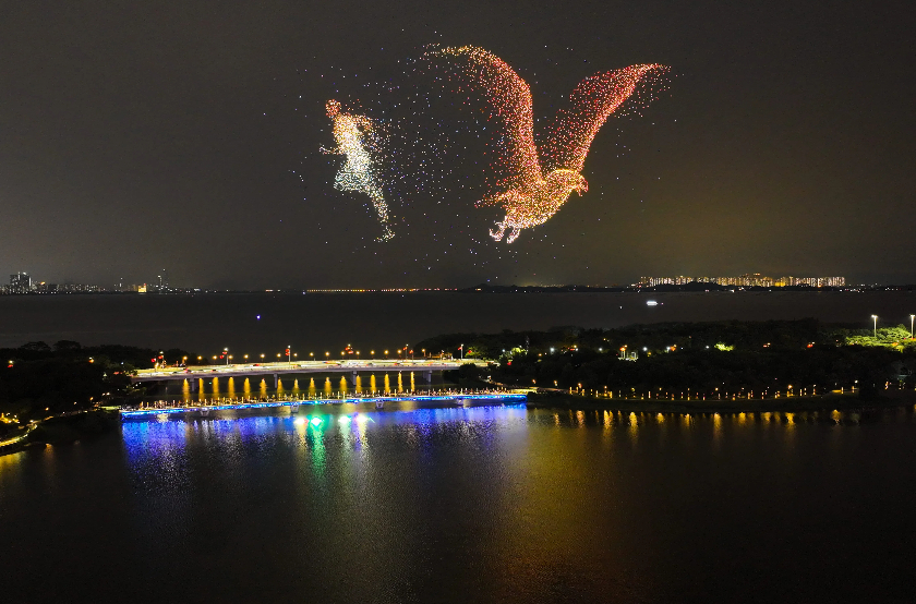 drones-forming-a-running-man-and-a-flying-bird