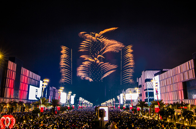 orange fireworks making the lusali city logo