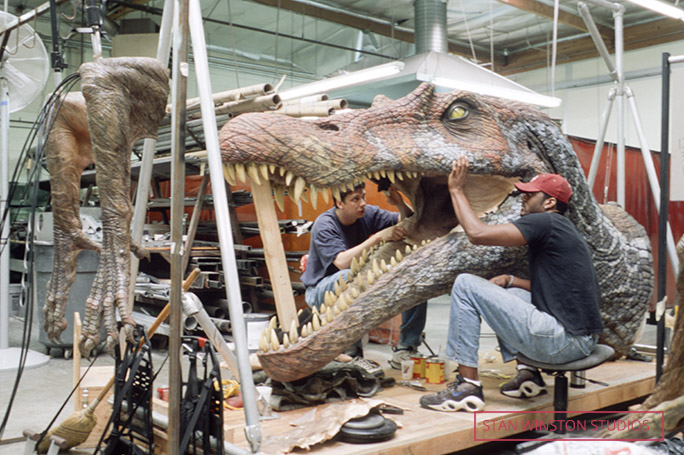 Spino with open jaws