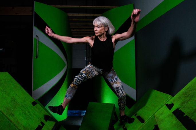 Ginny the oldest ninja training