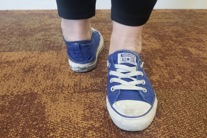 Kelsey rotating her foot