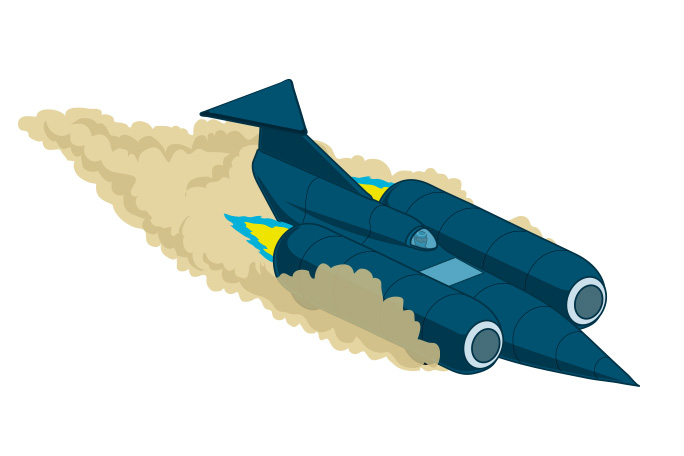 illustration of andy in thrust ssc