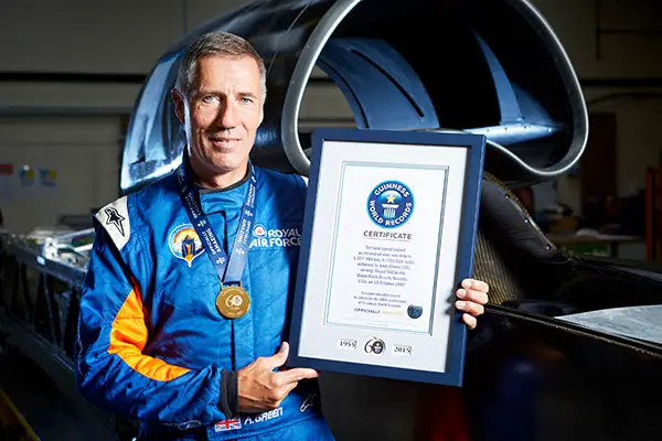 Andy Green holding GWR certificate