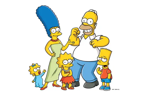 portrait of the simpsons