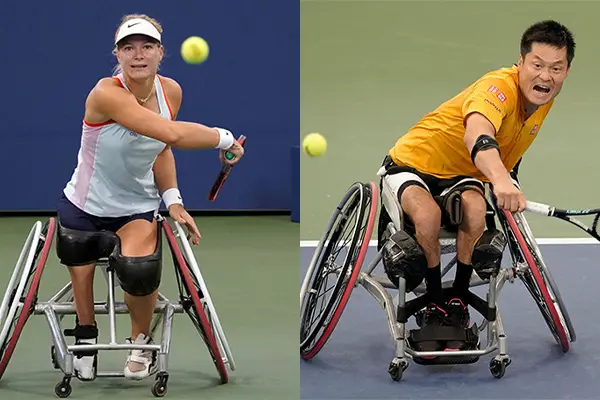 Shingo and Diede playing tennis