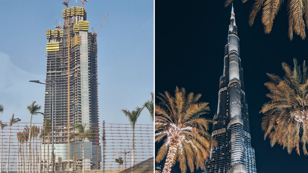 Jeddah tower and Burj Khalifa