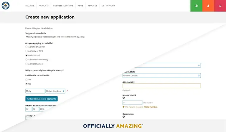  Application process Step 4 Application form