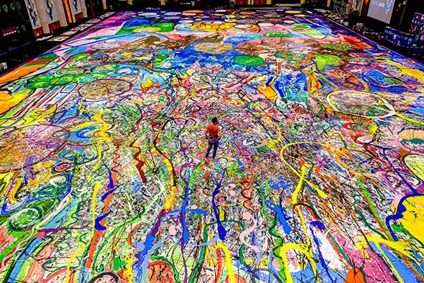 Largest art canvas with colours