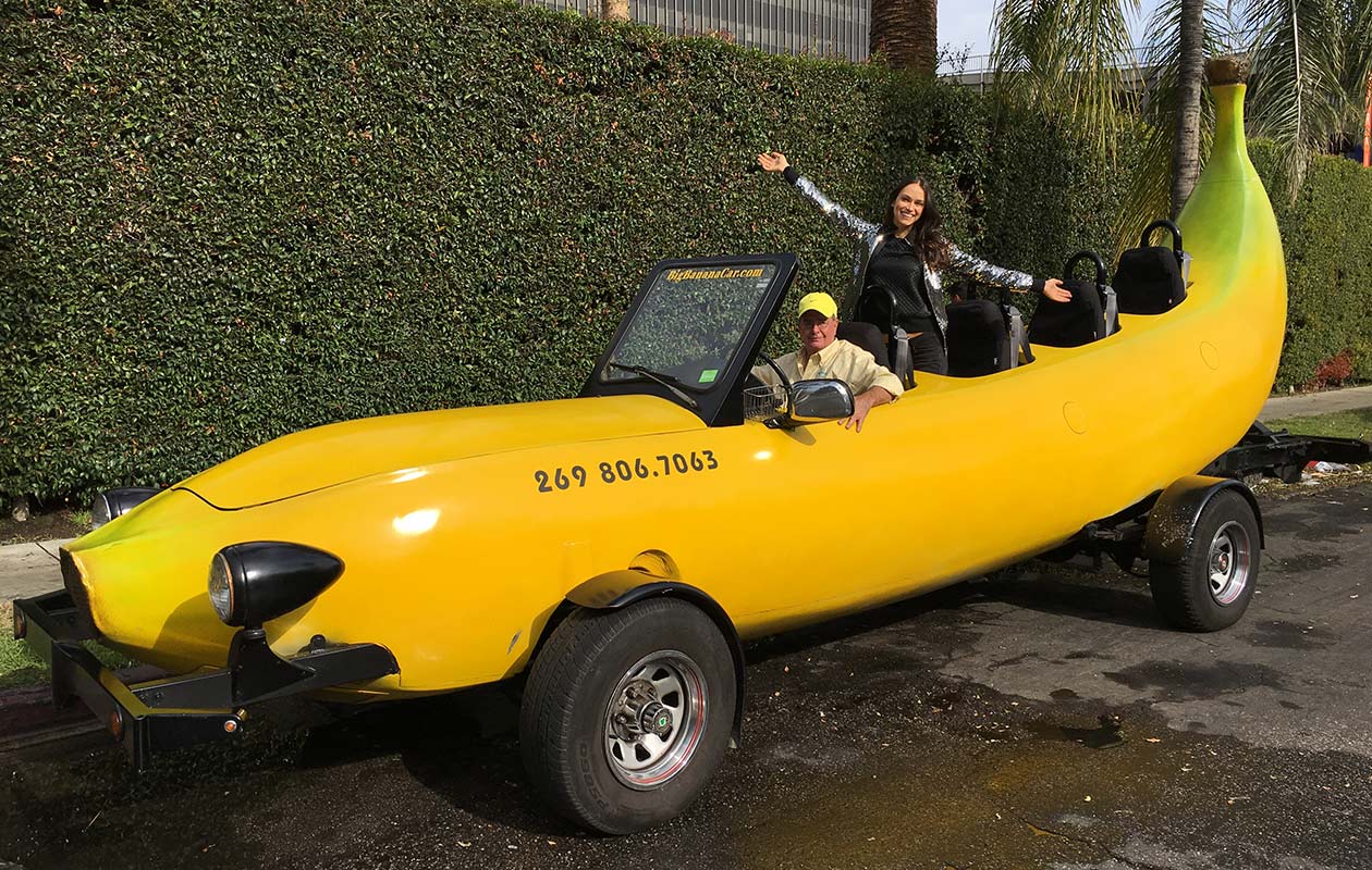 Longest custom banana car