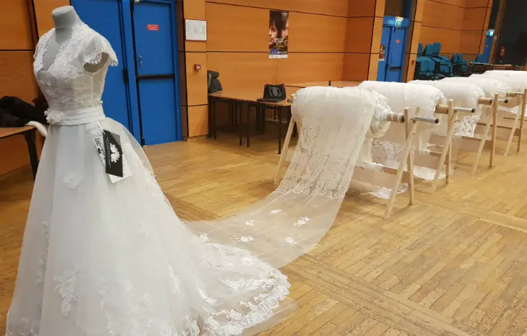 Longest wedding dress train